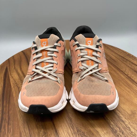 On Cloud Cloudflyer 4 Shoes Womens Size 6.5 Peach Aloe Road Running Comfort Gym - Picture 3 of 9